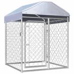 vidaXL Hondenkennel voor buiten met dak 100x100x125 cm, Verzenden, Nieuw