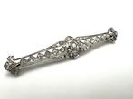 Broche - 18 karaat Platina, Witgoud - 0.80ct. tw. Diamant, Handtassen en Accessoires, Antieke sieraden