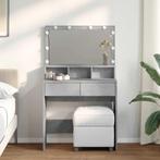vidaXL Kaptafel met LED 80x41x134,5 cm betongrijs, Verzenden, Nieuw