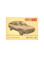1983 ALFA ROMEO GTV6 2.5 INSTRUCTIEBOEKJE ITALIAANS