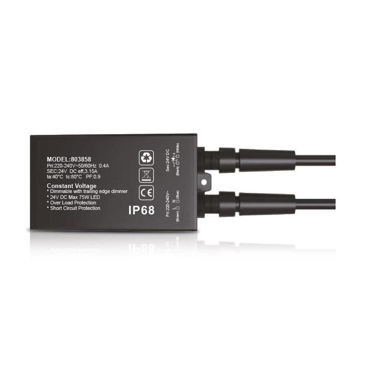 Led Driver 24VDC - 75W - IP68 - Dimbaar, Huis en Inrichting, Lampen | Overige, Nieuw, Verzenden