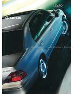 2003 LEXUS LS430 HARDCOVER BROCHURE DUITS