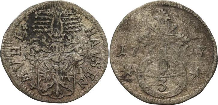 Dreier 1707, Muehlhausen (MuntenenBankbiljetten-Penningen), Postzegels en Munten, Penningen en Medailles, Verzenden