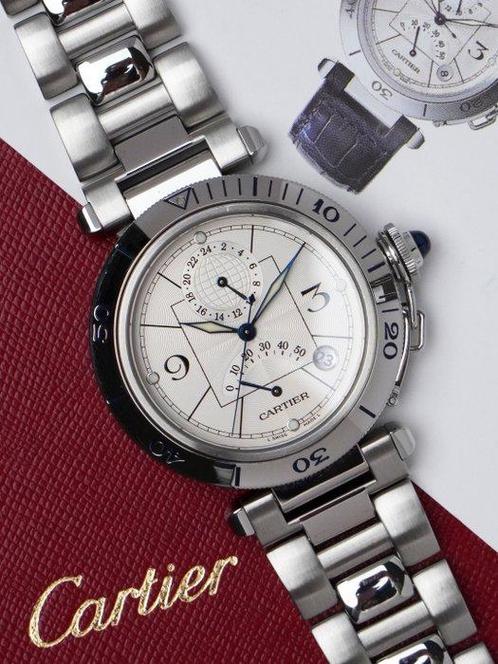 Cartier - Pasha GMT Power Reserve - 2388 - Heren - 2000-2010, Handtassen en Accessoires, Horloges | Heren