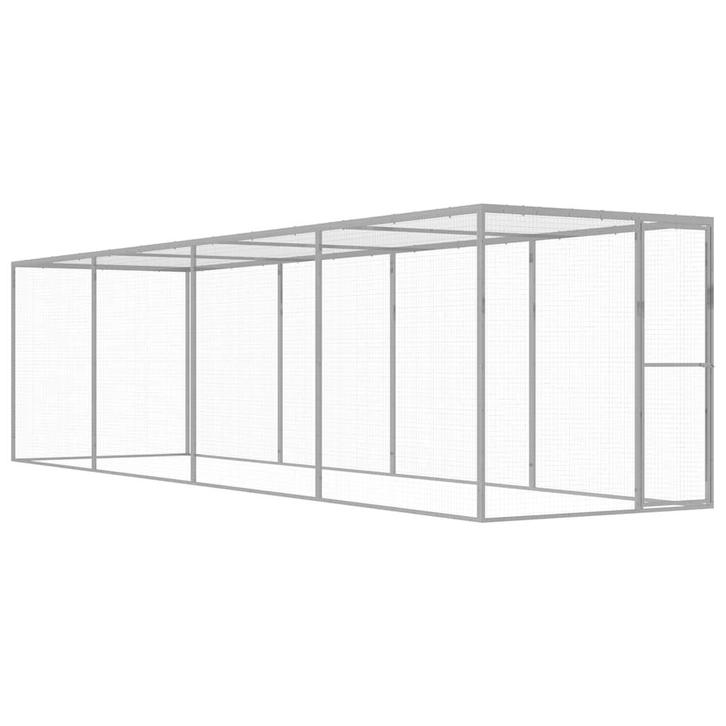 vidaXL Kattenkooi 6x1,5x1,5 m gegalvaniseerd staal, Dieren en Toebehoren, Knaagdieren en Konijnen | Hokken en Kooien, Nieuw, Verzenden
