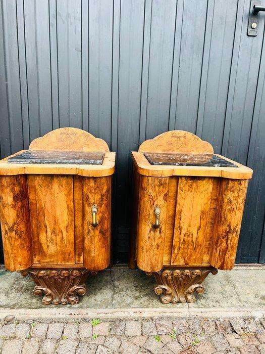 Nachtkastje (2) - Hout, Marmer, Antiquités & Art, Art | Objets design