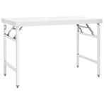 vidaXL Keukenwerktafel inklapbaar 120x60x80 cm roestvrij, Zakelijke goederen, Verzenden
