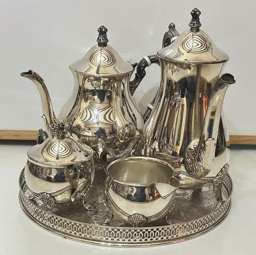 Service à café - Plaqué(e) argent - MR et Yeoman. Service à, Antiek en Kunst, Antiek | Meubels | Tafels