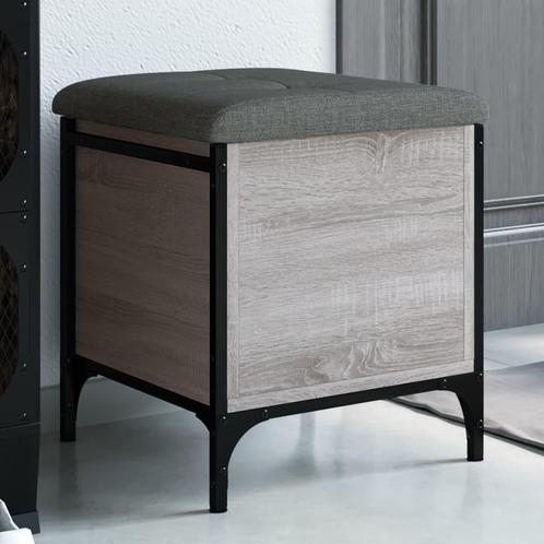 vidaXL Opbergbankje 42x42x45 cm bewerkt hout grijs sonoma, Huis en Inrichting, Overige Huis en Inrichting, Nieuw, Verzenden