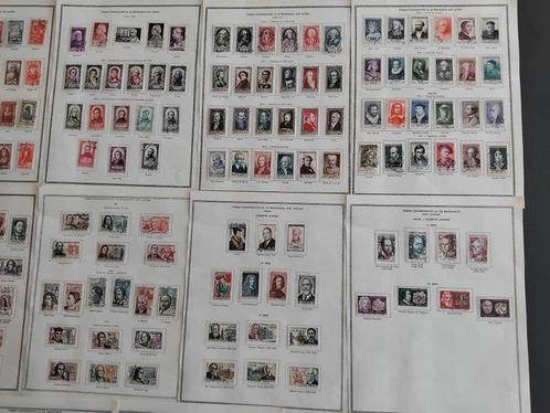 France 1943/1967 - Sur feuilles Yvert ,bon lot de Timbres de, Postzegels en Munten, Postzegels | Europa | Frankrijk