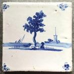 Tegel (4) - Bomen ! - 1650-1700 - Antieke Delftse Tegels, Antiek en Kunst