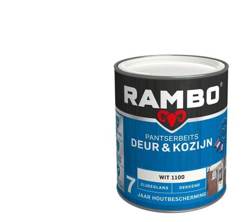 Rambo Pantserbeits Deur & Kozijn Dekkend Wit 0.75L, Doe-het-zelf en Bouw, Verf, Beits en Lak, Wit, Nieuw, Verzenden