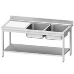 Spoeltafel | ECO | RVS | 2 Spoelbakken (Rechts) +, Zakelijke goederen, Horeca | Keukenapparatuur, Verzenden, Nieuw in verpakking