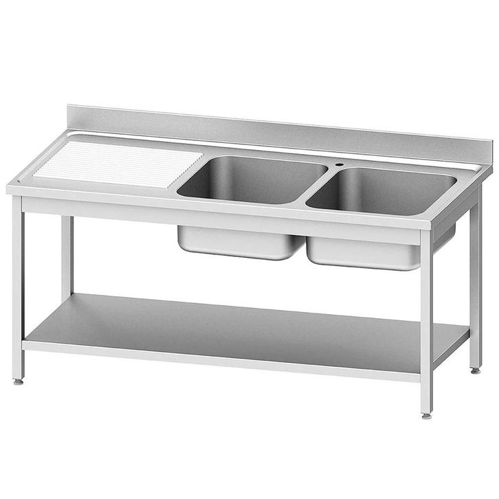 Spoeltafel | ECO | RVS | 2 Spoelbakken (Rechts) +, Zakelijke goederen, Horeca | Keukenapparatuur, Nieuw in verpakking, Verzenden