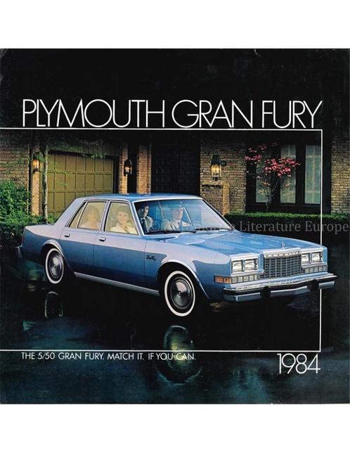 1984 PLYMOUTH GRAN FURY BROCHURE NEDERLANDS, Livres, Autos | Brochures & Magazines