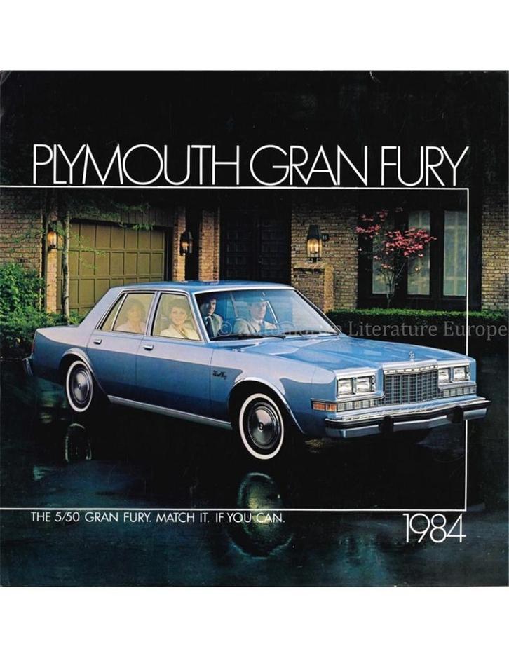 1984 PLYMOUTH GRAN FURY BROCHURE NEDERLANDS, Boeken, Auto's | Folders en Tijdschriften