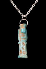 Oud-Egyptisch Faience Taweret-amulet  (Zonder Minimumprijs), Antiquités & Art