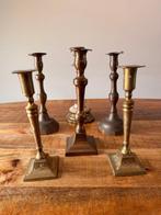 Bougeoir (6) - Bronze, Laiton - Ancien 6 bougeoir, Antiquités & Art