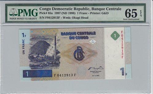 1997 Congo Democratic Republic Congo Dem Rep P 85a 1 Fran..., Postzegels en Munten, Bankbiljetten | Europa | Niet-Eurobiljetten