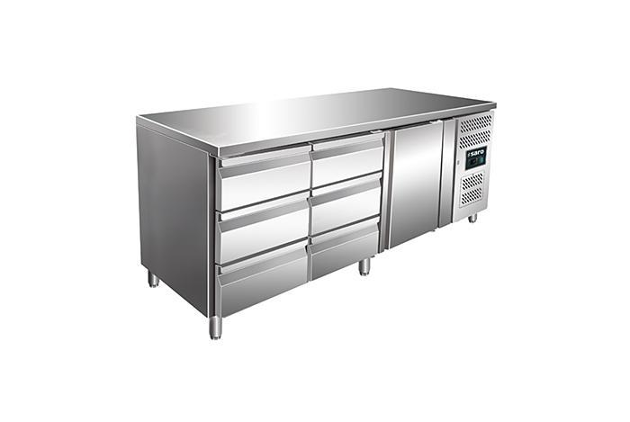 SARO Gekoelde werkbank met 1 deur en 2x sets van 3 lades - K, Zakelijke goederen, Horeca | Keukenapparatuur, Koelen en Vriezen