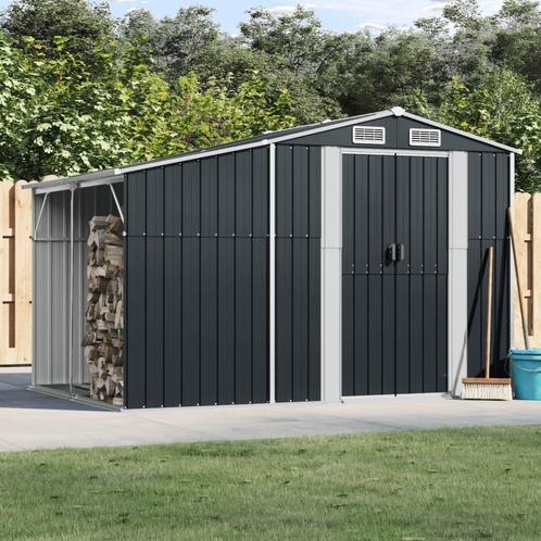 vidaXL Abri de jardin anthracite 277x192,5x179 cm acier, Jardin & Terrasse, Abris de jardin, Neuf, Envoi