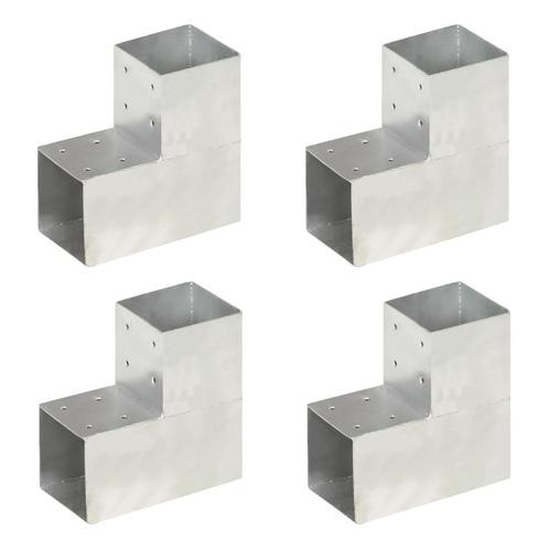 vidaXL Paalverbindingen 4 st L-vorm 101x101 mm, Tuin en Terras, Palen, Balken en Planken, Nieuw, Verzenden