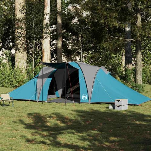 vidaXL Koepeltent 6-persoons waterdicht blauw, Caravanes & Camping, Tentes, Envoi