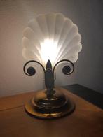 Art Deco schelplamp frosted glass - Tafellamp - Schelplamp -, Antiquités & Art