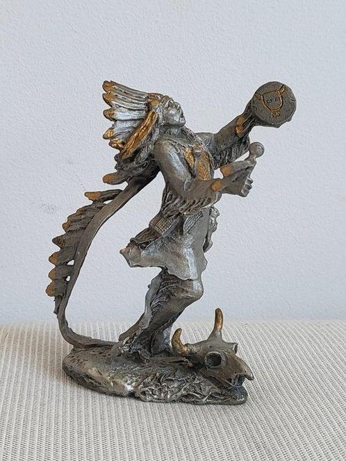 Themacollectie - Tinnen sculpturen — Chief Crowfoot &, Antiek en Kunst, Curiosa en Brocante