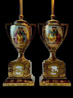 style Royal Vienna - Kauffman - Tafellamp (2) - Porselein,, Antiquités & Art, Antiquités | Verre & Cristal