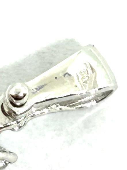 Zonder Minimumprijs - Hanger - 18 karaat Witgoud Saffier -, Handtassen en Accessoires, Antieke sieraden