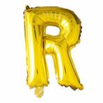 Folie Ballon Letter R Goud XL 102cm leeg, Hobby en Vrije tijd, Nieuw, Verzenden