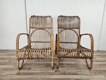 Fauteuil - Wicker tuinfauteuils - Bamboe - Stel grote