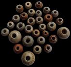 Post-médiéval Grès 30 pierres à fuseau vernies Raeren /, Antiquités & Art