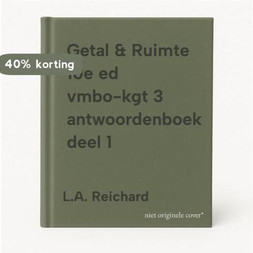 Getal & Ruimte 10e ed vmbo-kgt 3 antwoordenboek deel 1, Boeken, Schoolboeken, Gelezen, Verzenden