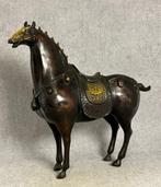 Beeld, Tang-Stijl Paard - 28.5 cm - Brons