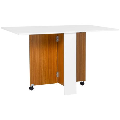 TRUUSK Klaptafel met Opklapbaar Werkblad en Wielen - Veelzij, Huis en Inrichting, Tafels | Eettafels, Verzenden