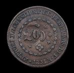 Brésil. Pedro I (1822-1831). Carimbo de 20 Réis sobre 40, Timbres & Monnaies, Monnaies | Europe | Monnaies non-euro