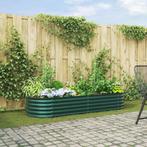 vidaXL Verhoogde plantenbak Groen 240 x 80 x 44 cm Staal, Verzenden, Nieuw
