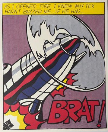 Roy Lichtenstein (after) - As I opened fire Poster, Antiek en Kunst
