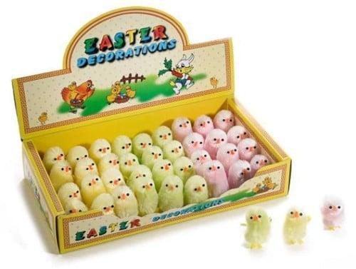 Chenille kuikentjes pastel lichter 4 cm doos 36 stuks 3, Hobby en Vrije tijd, Knutselen, Nieuw