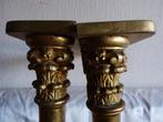 Zuilvormig houtsnijwerk, colonne corinzie - 91 cm - Verguld, Antiek en Kunst