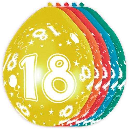 Ballonnen 18 Jaar Versiering 30cm 5st, Hobby en Vrije tijd, Feestartikelen, Nieuw, Verzenden