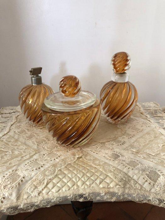 Ensemble coiffeuse (3) - Verre, Important ensemble de, Antiek en Kunst, Kunst | Designobjecten