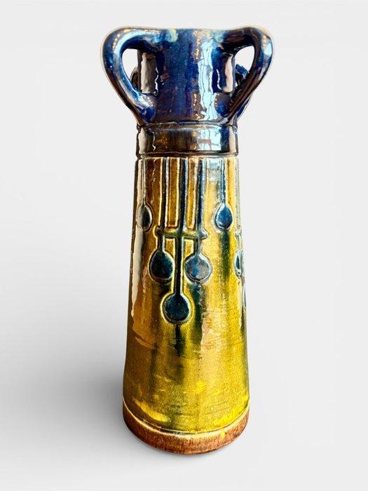 Vaas - Jugendstil- 1900 1915 -België -H31cm - Aardewerk, Antiek en Kunst, Antiek | Glaswerk en Kristal