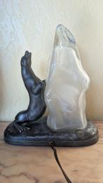 L. Carvin - Lampe - Régule, Verre - Lotarie a liceberg