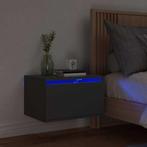 vidaXL Nachtkastje met LEDs wandgemonteerd zwart, Huis en Inrichting, Slaapkamer | Nachtkastjes, Verzenden, Nieuw