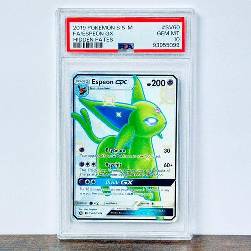 Pokémon Graded card - Espeon GX FA - Hidden Fates #SV60 -, Hobby & Loisirs créatifs, Jeux de cartes à collectionner | Pokémon