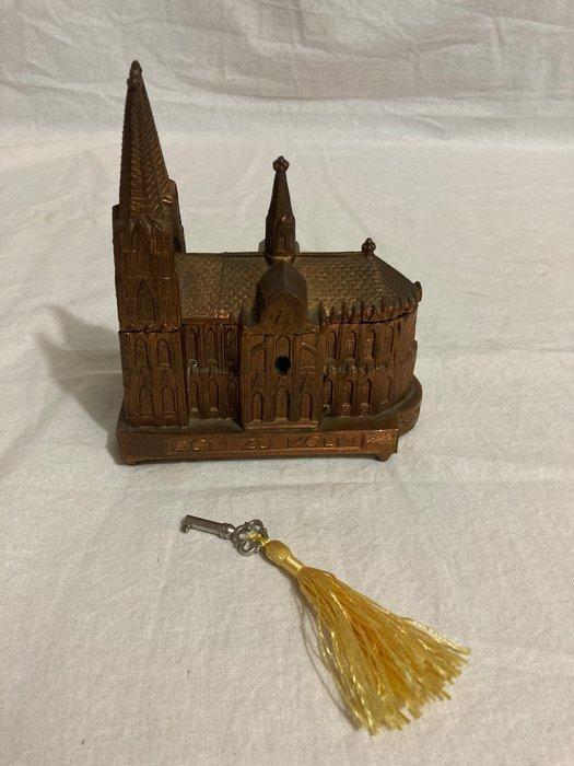 Sieradendoos - Elegante sieradendoos met zijn sleutel -, Antiek en Kunst, Curiosa en Brocante