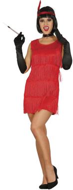 Charleston Jurk Rood Dames, Kleding | Dames, Verzenden, Nieuw